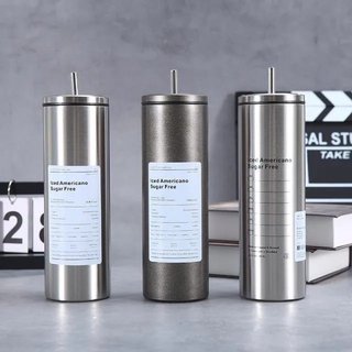 Ly Giữ Nhiệt Americano 600ML Inox 304 Kèm Ống Hút