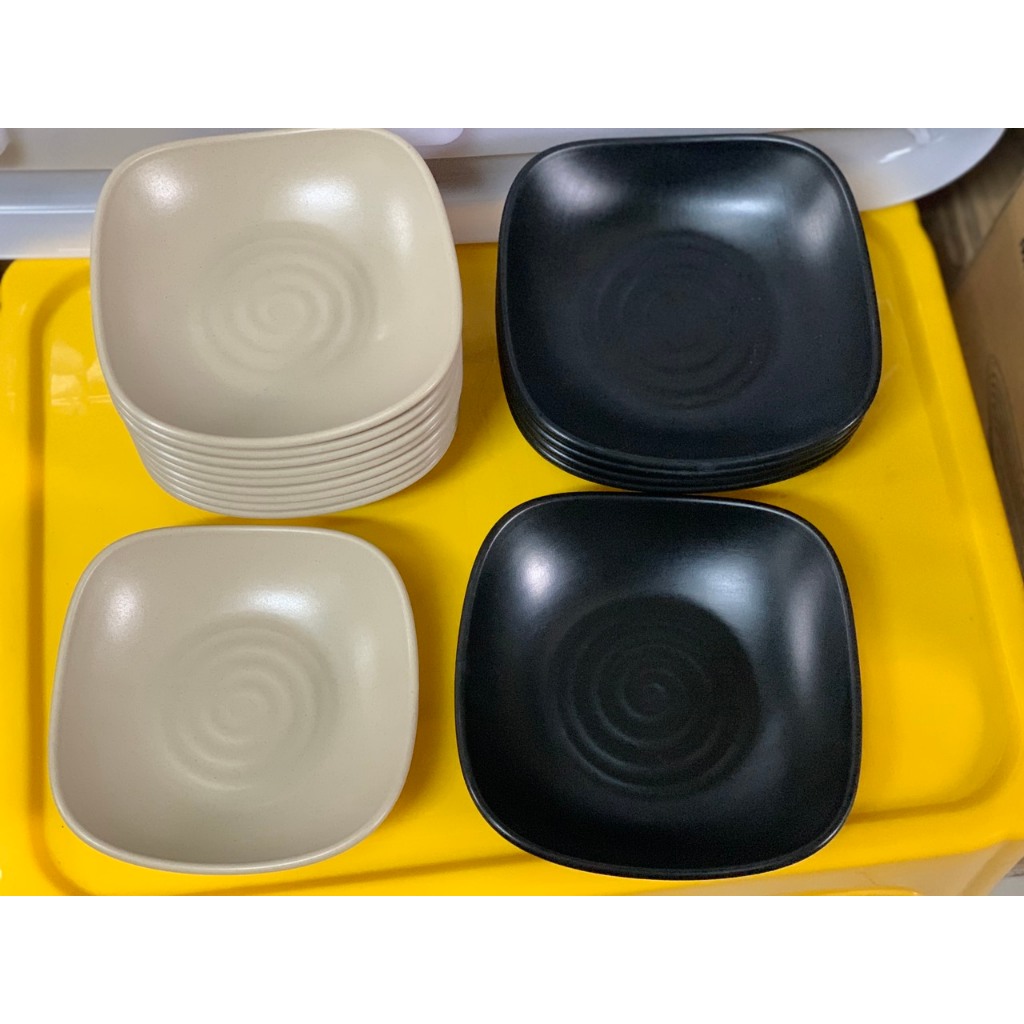 Đĩa nhựa vuông sâu Việt Nhật 2 size, Đĩa nhựa vuông sâu lòng, Bát đĩa nhựa ABS cao cấp