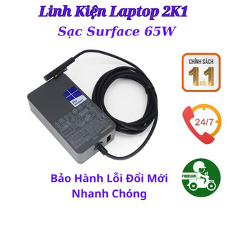 Sạc laptop zin surface pro 3 4 5 6 7 8 65w 15v 4a surface book surface laptop 1 2 3 mới 100%