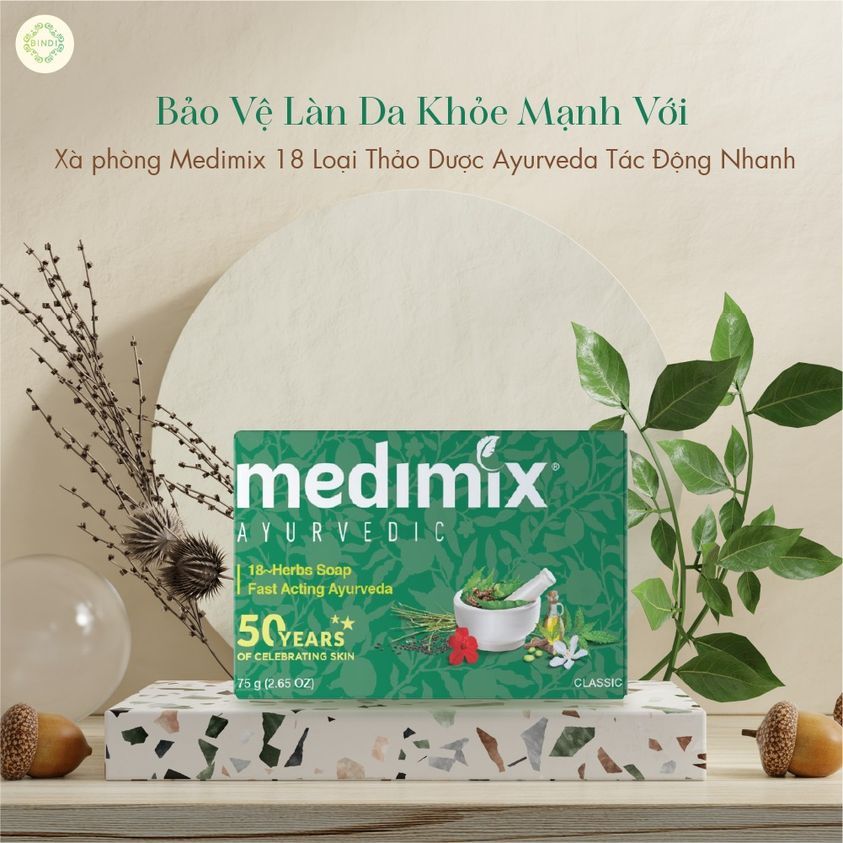 Xà Phòng Medimix 18 Loại Thảo dược Ayurveda Tác Động Nhanh 125g
