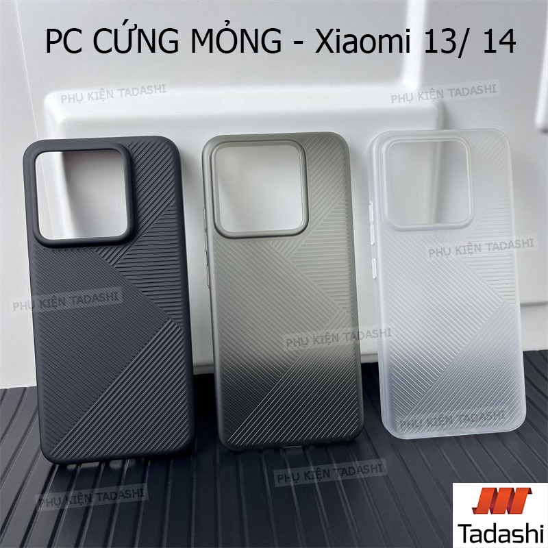Ốp Lưng CỨNG Xiaomi 14/ 14 Pro, Xiaomi 13 PC CỨNG Nhẹ Chống Trơn Trượt, Cảm giác cầm nắm chắc chắn, Có Gờ Bảo Vệ Camera