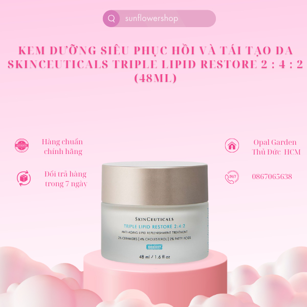  Kem Dưỡng Siêu Phục Hồi và Tái Tạo Da SkinCeuticals Triple Lipid Restore 2 : 4 : 2 