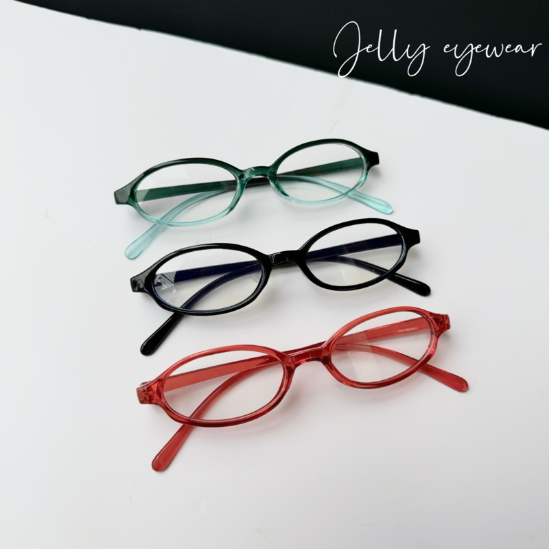 Kính Bayonetta nhựa form nhỏ oval style Y2K Douyin