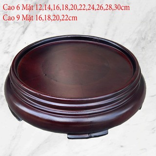 Đế không chân kỷ tròn chân để bát hương tròn gỗ hương cao 6,9cm
