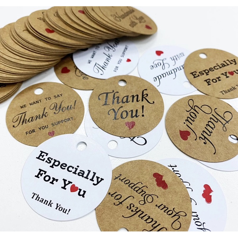 50 Tag Thank You - kraft