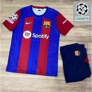 Bộ quần áo bóng đá barca sọc sân nhà 2024 flg cúp c1