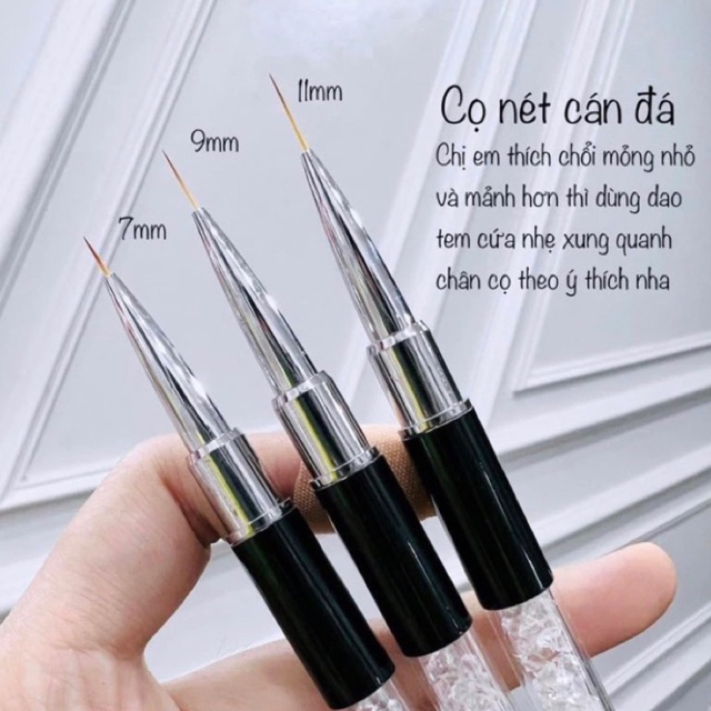 Cọ nét cán đá làm móng, cọ vẽ nét mảnh làm nail