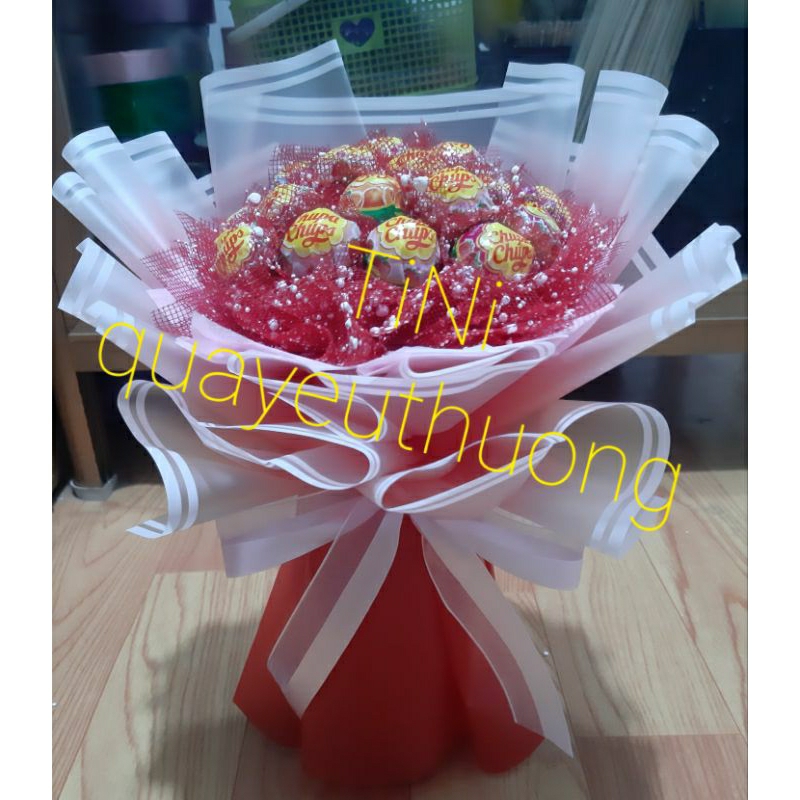 Bó hoa kẹo Chupa Chups
