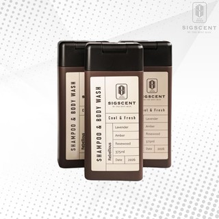 Combo 3 chai Sữa tắm dầu gội cho nam hương nước hoa Rebellious 2in1 thương hiệu SIGSCENT 375ml