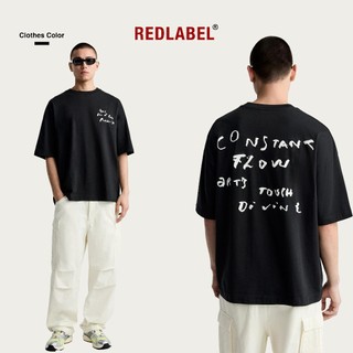 Áo Thun REDLABEL In Họa Tiết Chữ, Áo Phông Nam Nữ REDLABEL Form Rộng Tay Lỡ Cao Cấp Cá Tính Chất Cotton Dày Dặn
