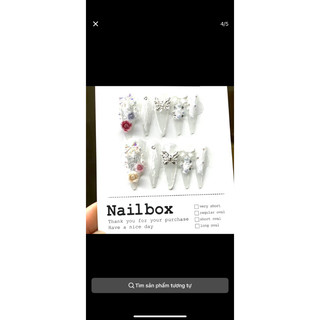  Nailbox thiết kế  hoa Hồng phát  quang đặt hàng ghi chú sz