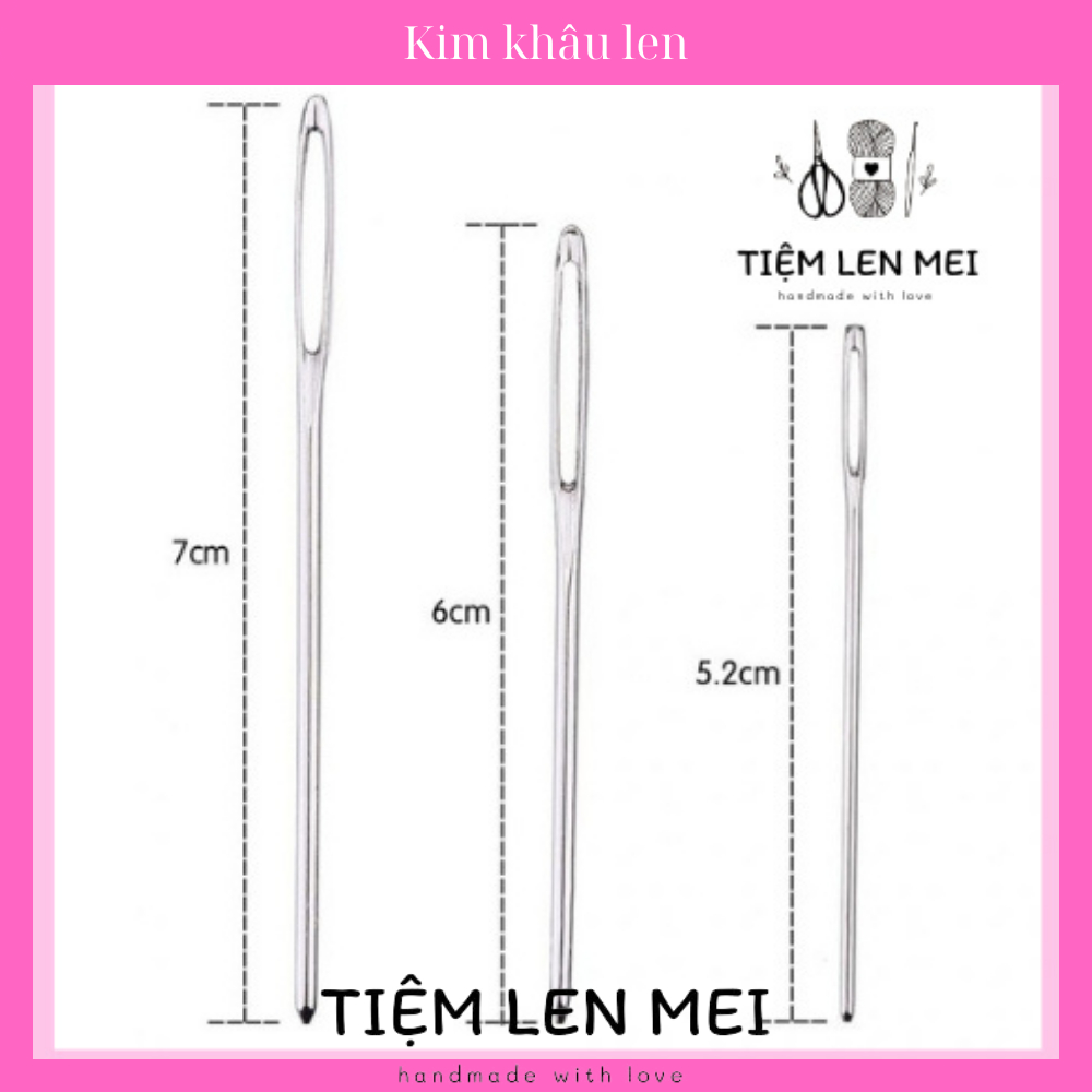 🌸 Kim khâu len 5-6-7cm - Đóng gói túi 3 chiếc 🌸