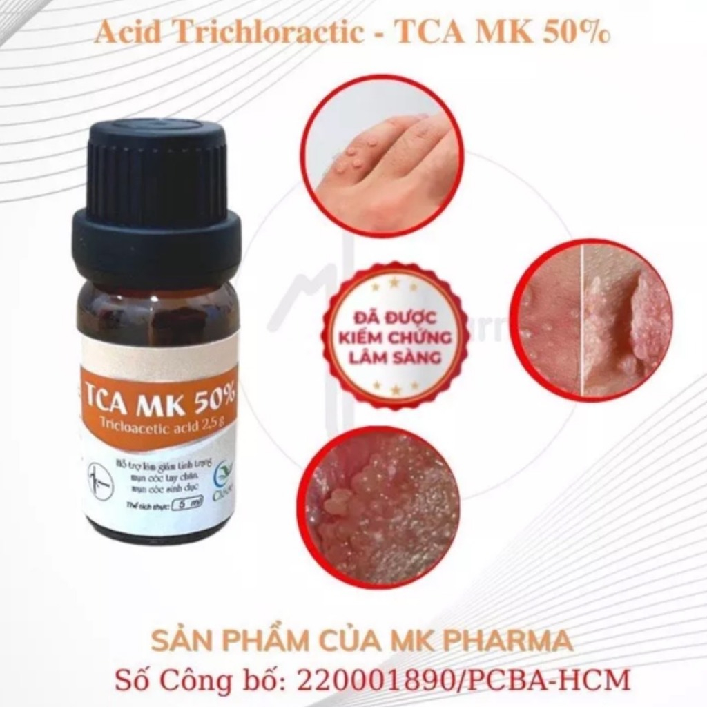 [Hàng chính hãng] Acid 50% Giúp Xử lý Sùi Mào Gà, Gai Sinh Dục tại nhà ( che tên sp khi giao hàng )