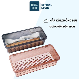  Hộp Bảo Quản Đũa Thìa Dĩa Có Tấm Che Phủ Dài 28cm Chống Bụi Hiệu Quả P016 