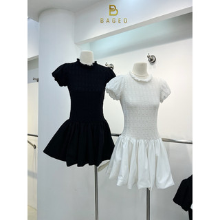 Váy body cổ tròn xoè 𝐁𝐀𝐆𝐄𝐎
