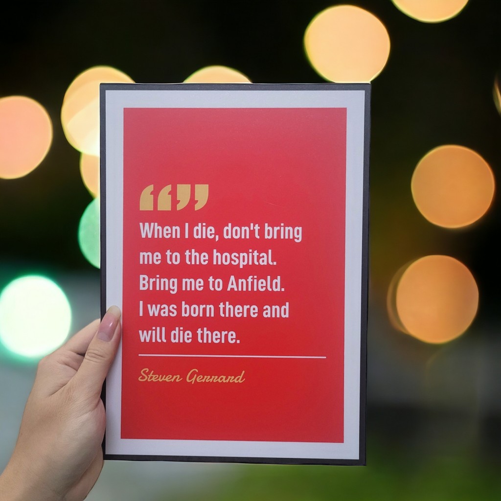 FREESHIP ⭐️ Poster Cầu Thủ Steven Gerrard - Huyền Thoại Liverpool - Tranh Decal Dán Tường Bộ Sưu Cầu