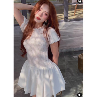 Váy body cổ tròn xoè 𝐁𝐀𝐆𝐄𝐎