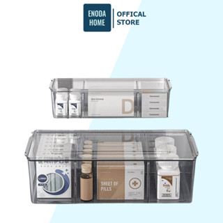 Hộp Đựng Thuốc Để Bàn ENODA HOME, Hộp Nhựa Đựng Phụ Kiện Chia Ngăn Có Nắp P050
