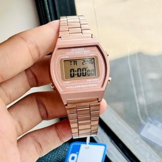 Đồng hồ điện tử nữ dây thép Casio Quartz B640W