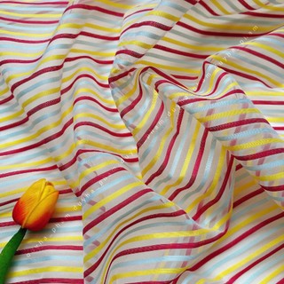 [XẢ HÀNG]✨VẢI VOAN SỌC COLOR TRẺ TRUNG✨