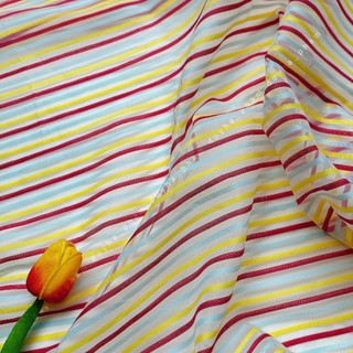 [XẢ HÀNG]✨VẢI VOAN SỌC COLOR TRẺ TRUNG✨