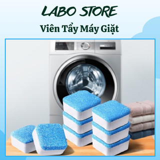Hộp 12 viên tẩy lồng máy giặt vệ sinh sạch cặn bẩn lâu ngày nhanh chóng lồng đứng và cửa ngang diệt khuẩn khử mùi