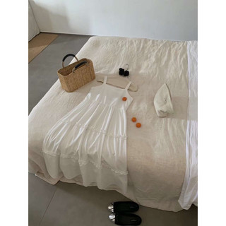 [ Room90 ] Đầm xoè kaki 2 dây dài xếp tầng Hàn Quốc 22302