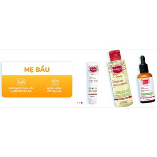 Combo 3 mustela cho mẹ bầu: dầu ngừa rạn da stretch marks oil mustela 105ml+kem dưỡng+tinh chất làm mờ vết rạn da cho mẹ
