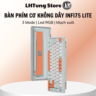 [SẴN GIAO] Bàn phím cơ không dây Infi75 Lite tạ nhôm | Phiên bản cắt giảm màn hình của Infi75 | 3 mode | RGB | Mạch xuôi
