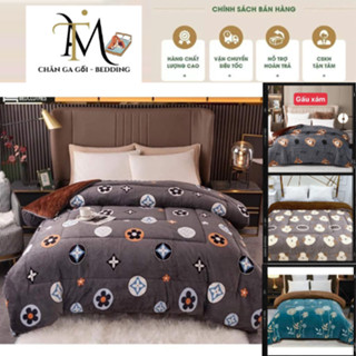  Chăn lông thỏ yuki Boss Decor Cấp Siêu Mềm Nhẹ Cho Mùa Đông Làm Ấm Nhanh Giữ Nhiệt Tốt Kích Thước Chuẩn 