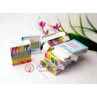 Phấn lục giác, phấn sạch viết bảng Ánh Dương (phấn màu - phấn trắng, phấn tự tạo thanh đậm)