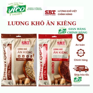   HOT Lương khô ĂN KIÊNG Gạo Lứt Yến mạch mini SBT TÚI 475G Không Chiên Rán Ít Calo cho người GIẢM CÂN 