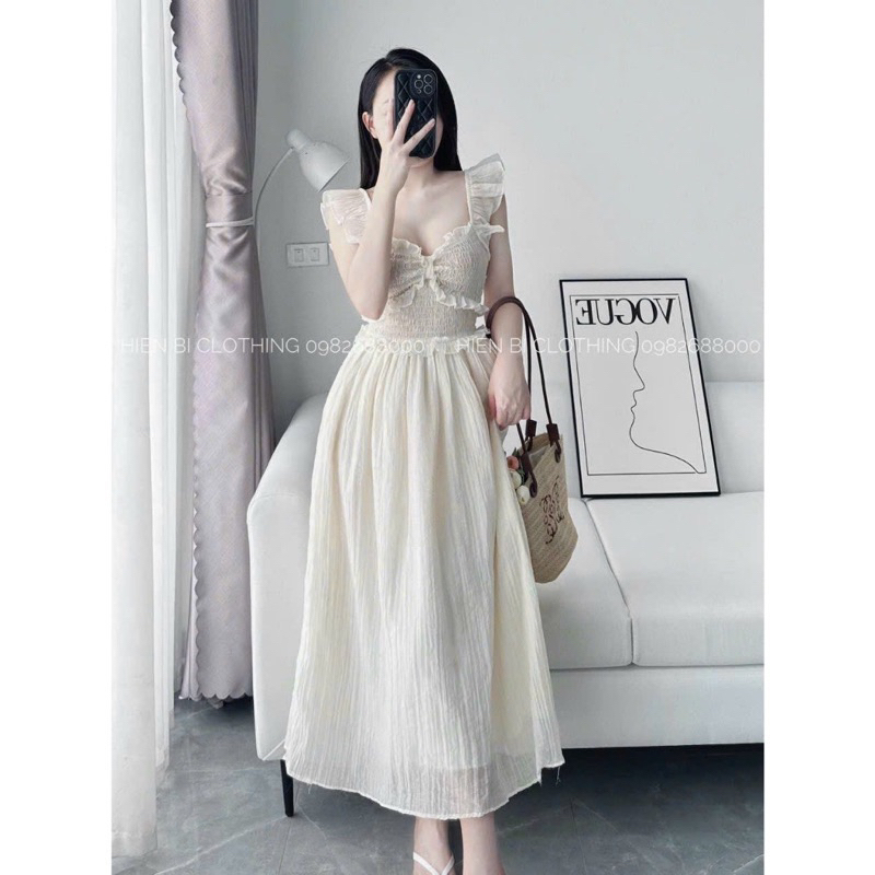 đầm tơ nơ ngực