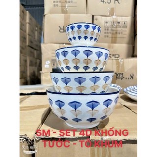 Tô sứ hoa văn khổng tước size 18cm / 15cm , tô sứ trắng