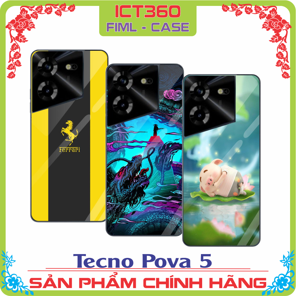 Ốp lưng kính Tecno Pova 5 (LH7n) - Nhận in ảnh theo yêu cầu