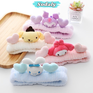 Băng đô rửa mặt trang điểm cute hai trái tim hình thú hoạt hình siêu xinh xắn