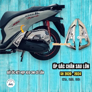 Ốp gác chân sau lớn Honda SH 2024, SH 2020, 2021, 2022, 2023 - Xi Crom, Chrome - Phụ kiện ốp trang trí, bảo vệ Honda SH