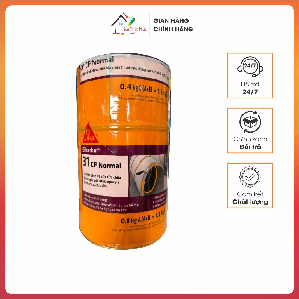 Sikadur 31 CF Norma. Chất kết nối thép và bê tông gốc nhựa epoxy 2 thành phần (thay thế Sikadur 731)