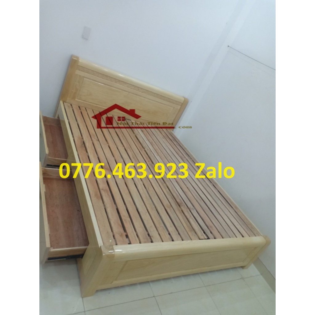 [NEW 100%] Giường Gỗ Sồi Nga Có Hộc Kéo, 1m4-1m6-1m8 x 2m, Miễn Phí Giao Ráp Khu Vực HCM