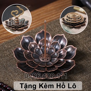 Đế đốt trầm hương, cắm nhang trầm đa năng, nhang khoanh, vân mây
