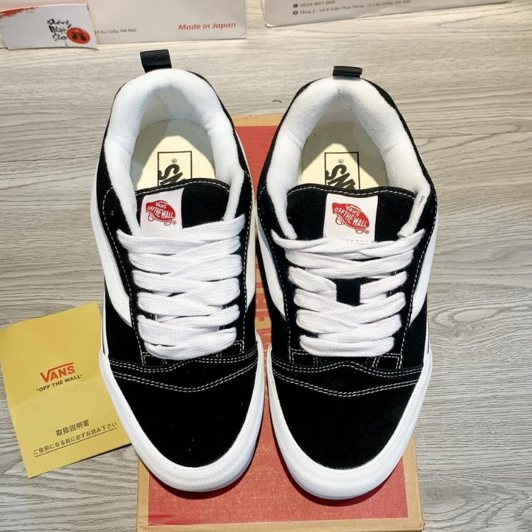 Giày Vans Knu SKool Black True White, Giày thể thao Vans đen nam nữ basic bản đẹp, đủ size 36-44 full box bill | BigBuy360 - bigbuy360.vn