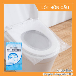 Combo 50 miếng lót bồn cầu nhà vệ sinh công cộng, chống thấm nước