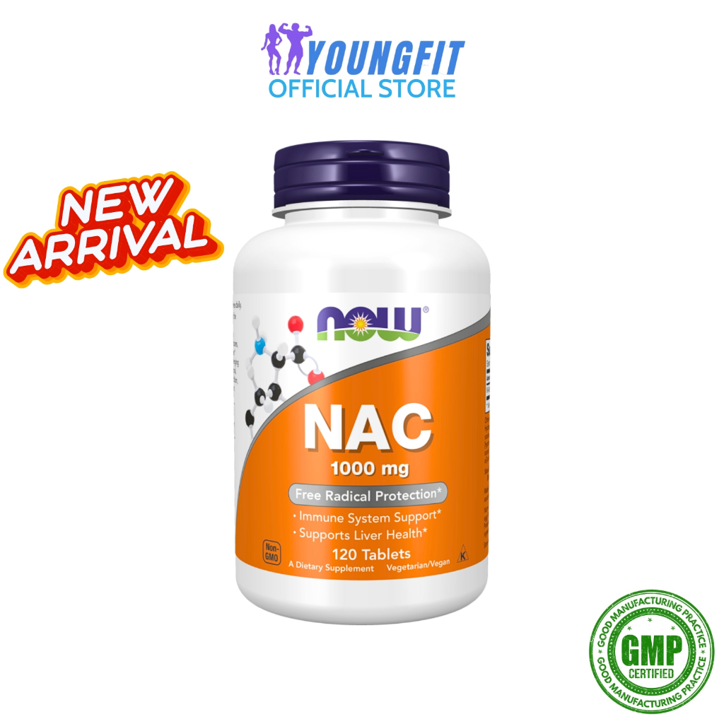 [GIÁ TỐT NHẤT] Viên Uống Nac Now Foods Nhập Mỹ Giải Độc Gan Tăng Sinh Glutathione Hỗ Trợ Sức Khoẻ (120 viên) - YoungFit