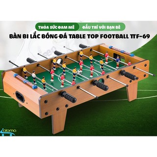 (Siêu sale)Đồ chơi bàn bi lắc chân thấp bóng đá cỡ lỡn bằng gỗ Table Top Football TTF-69 kích thước 69x37x25cm