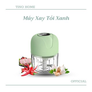 Máy Xay Tỏi Ớt Mini Xanh Thiết Kế Cầm Tay 250Ml Phiên Bản Mới Nhỏ Gọn Tiện Lợi TVQ Store