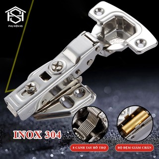 Bản lề inox, bản lề tủ bếp giảm chấn, lắp có thể tháo rời inox 304