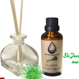 Combo tinh dầu sả java 30ml CỘNG lọ sậy khuếch tán Ngọc Tuyết TẶNG sậy khuếch tán tinh dầu