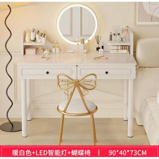 Bàn trang điểm phong cách hiện đại có đèn LED (kèm ghế nơ )hàng có sẵn