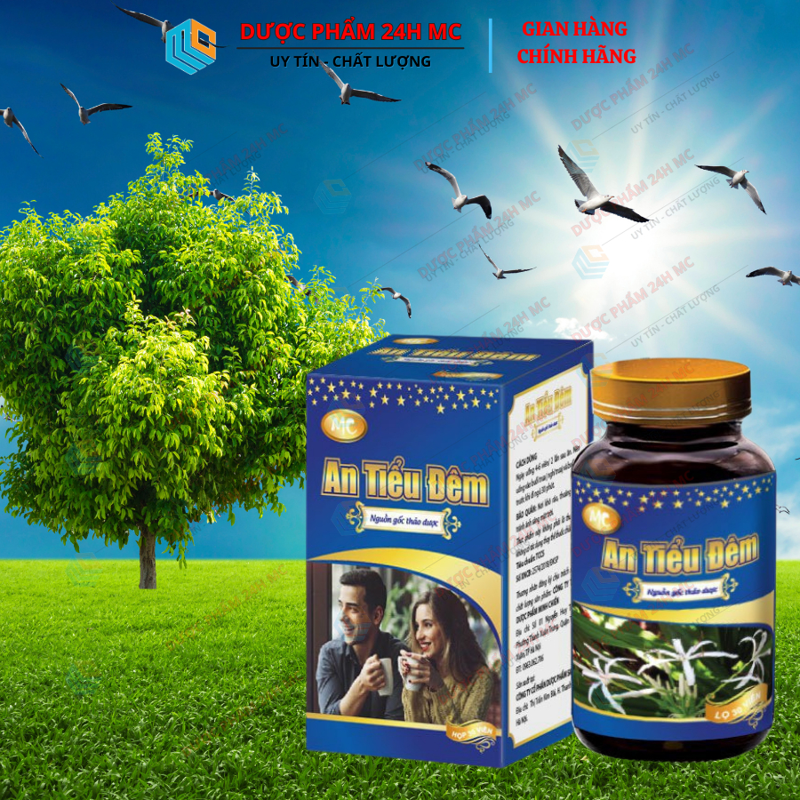 Viên Uống An Tiểu Đêm DƯƠC PHẨM 24H MC Giảm Tiểu Đêm, Tiểu Buốt, Tiểu Nhiều Lần - Hộp 30 viên