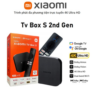 Tivi box Xiaomi Mibox S Gen 2 Google TV, 4K(3840 x 2160p) 2GB/8GB, Wifi 2.4/5GHz Bluetooth 5.2 - Chính hãng Digiworld